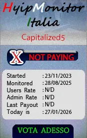 Banner monitoring per Capitalized5 - Monitor Hyip Italia