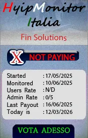 Banner monitoring per Fin Solutions - Monitor Hyip Italia