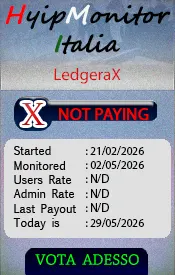 Banner monitoring per LedgeraX - Monitor Hyip Italia